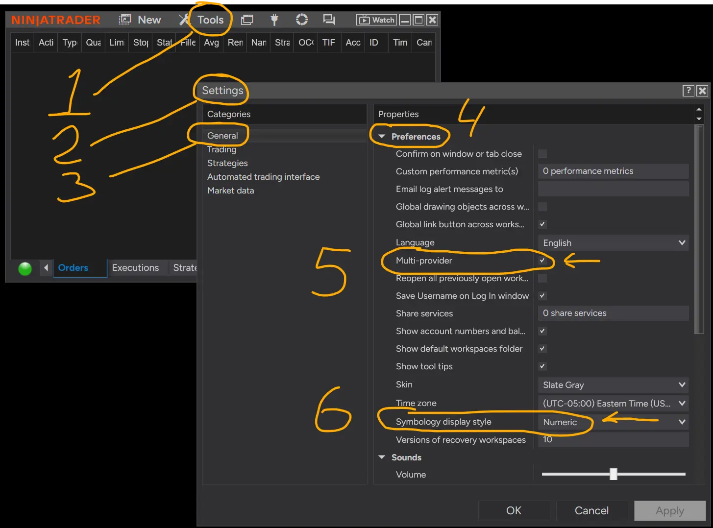 Multi Provider Symbology Display Settings on NinjaTrader
