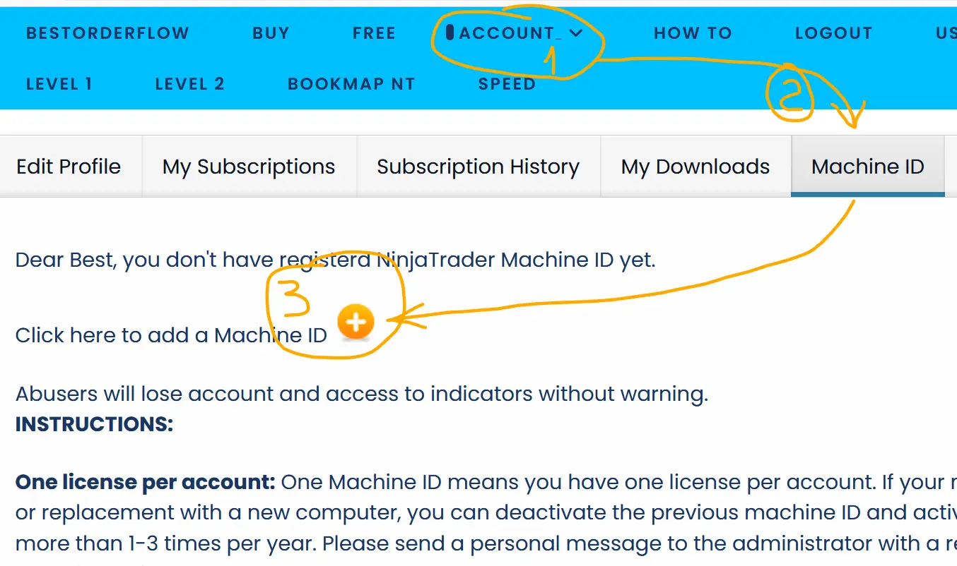 Account machine ID