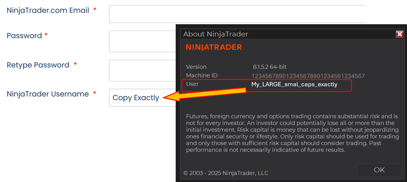 User NinjaTrader Copy