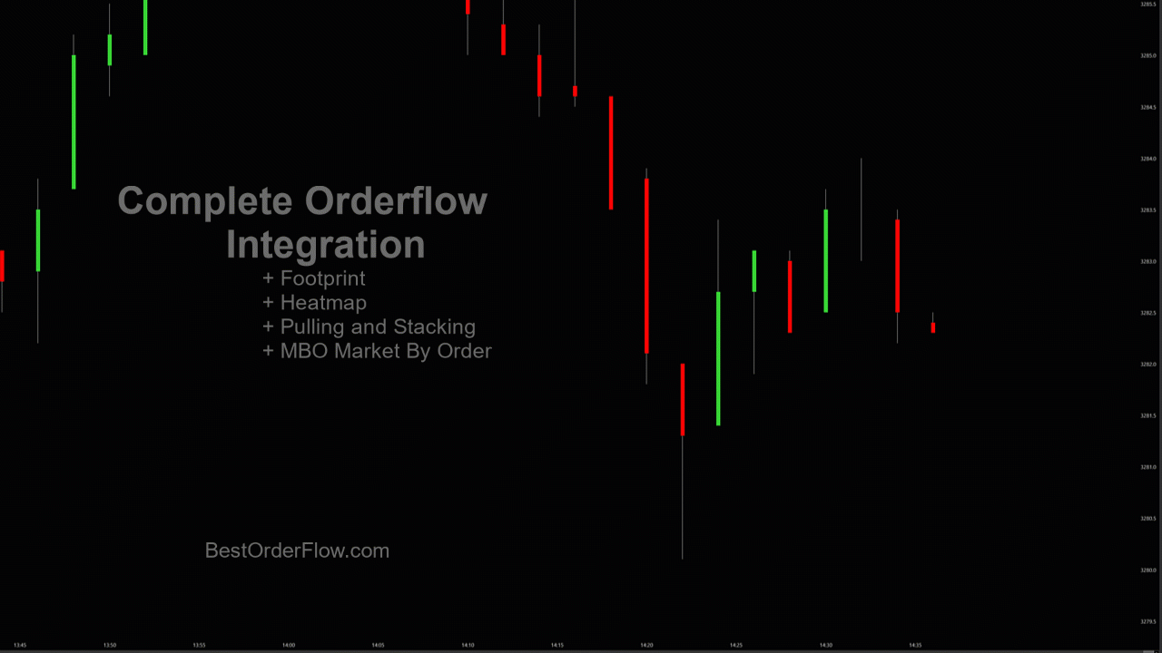 Complete Orderflow Footprint Heatmap MBO Market bu Order MBO For NinjaTrader